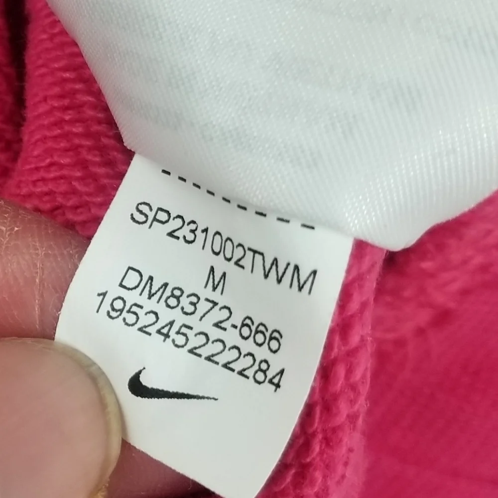 Nike Pink Hoodie with Yellow AIR Logo